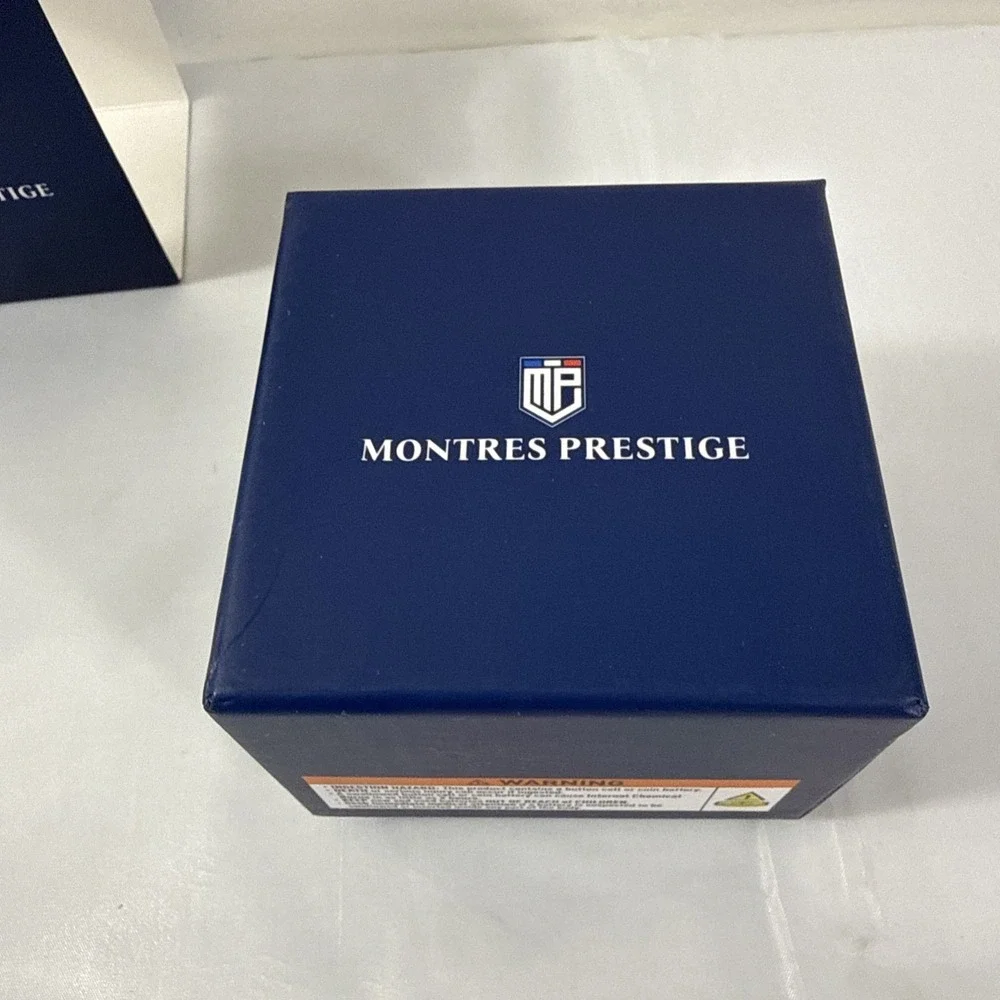 BNWT INVICTA MONTRES PRESTIGE GOLD QUARTZ‎ ANALOG MENS WATCH WITH TACHYMETER